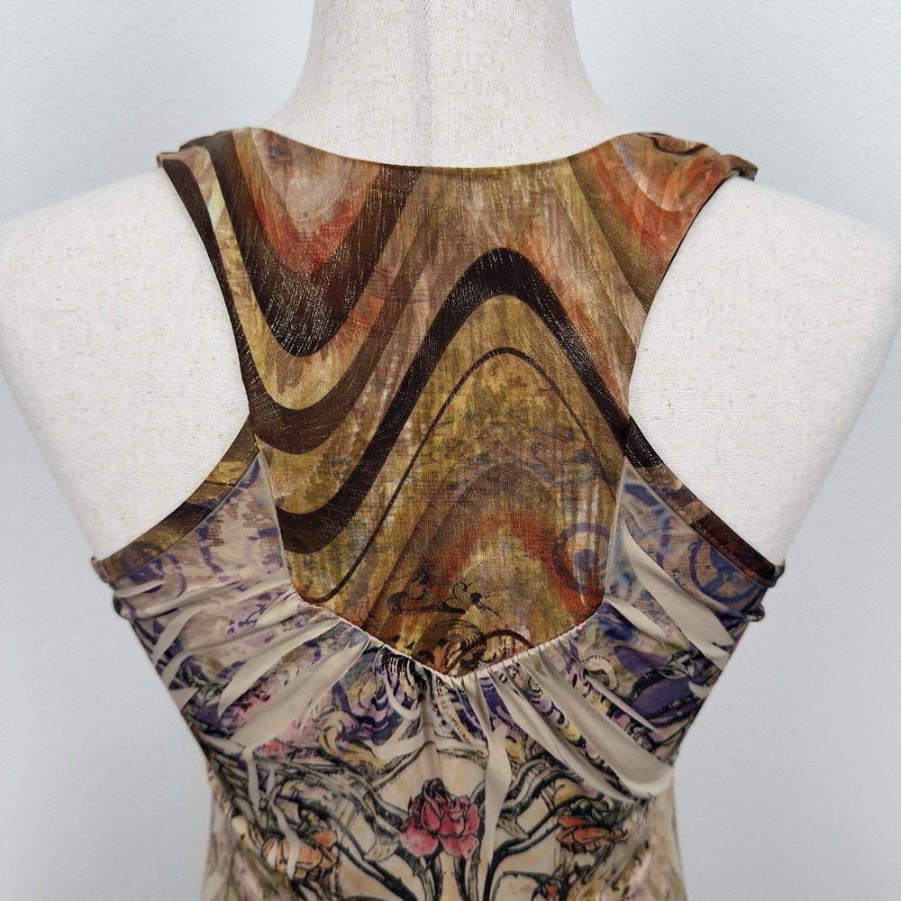 Vtg Y2K Body Central Top Womens M Rose Graphic Fairy Grunge Rock Dark Feminine - Picture 8 of 13